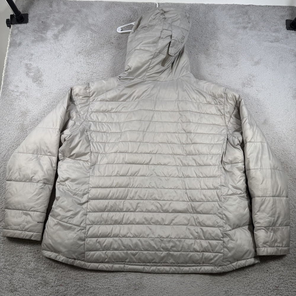 Columbia Jacket Mens 3XL Grey Puffer Full Zip Insulated Hooded Zip Omni Shield - Picture 10 of 10